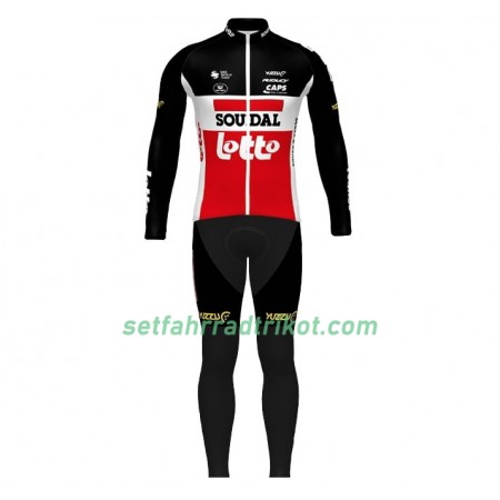 Radbekleidung Radtrikot Langarm + Lang Trägerhose 2020 Lotto-Soudal N001